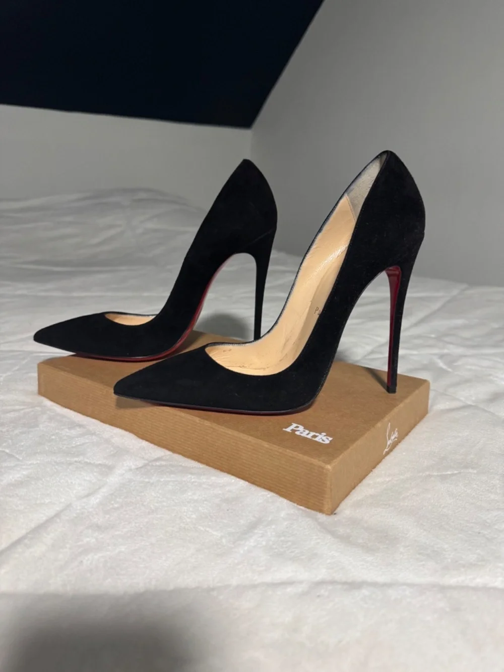 Christian Louboutin So Kate 120 Black Suede Stiletto Pumps Women's EU 39.5 - Picture 8 of 8